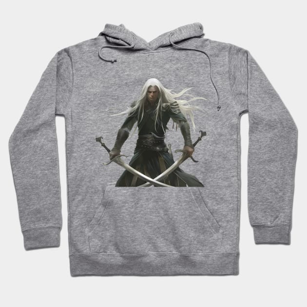 Drizzt Drow Elf Hoodie by VelvetEasel